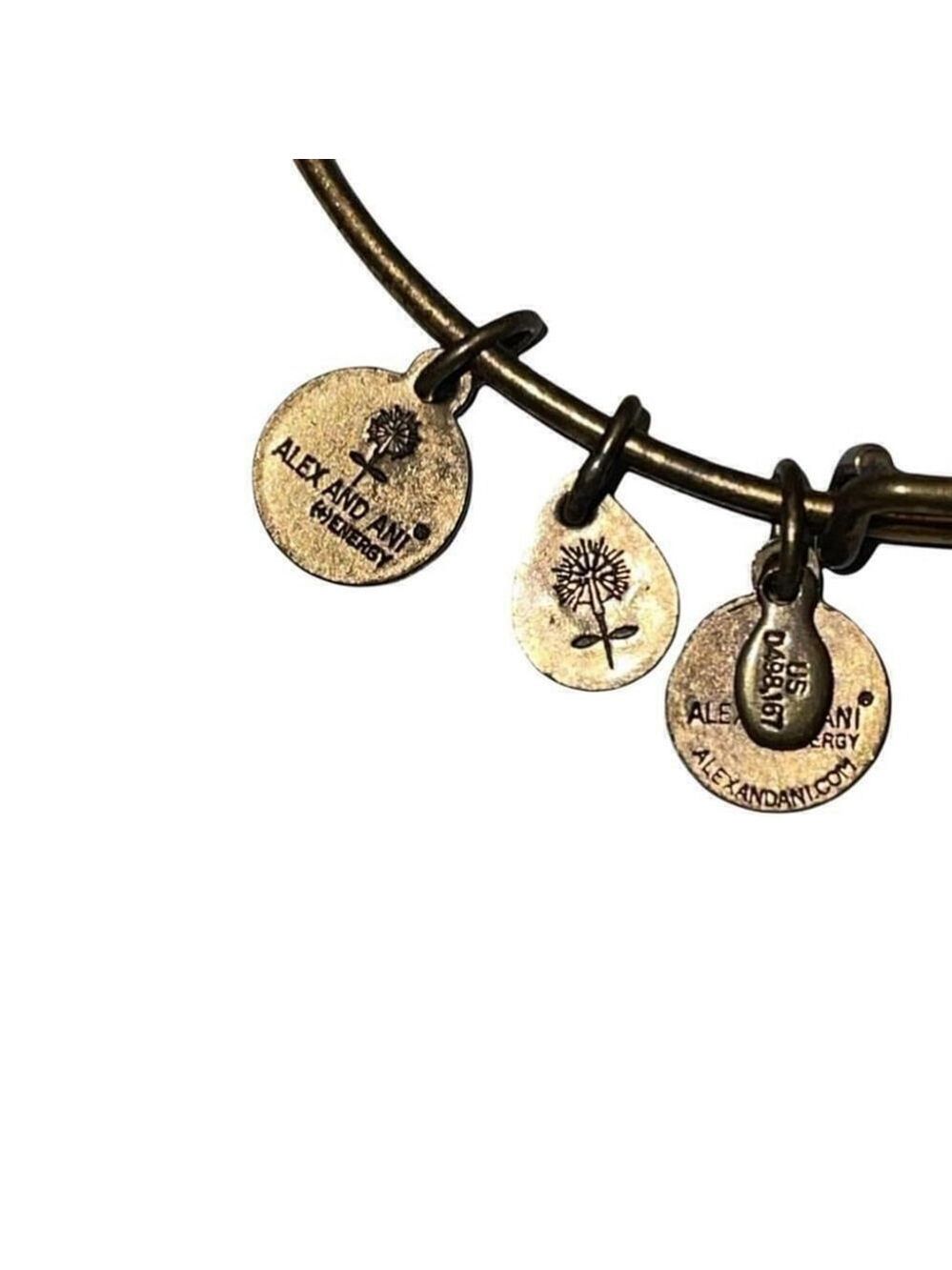 Alex and Ani Claddagh Charm Bangle Bracelet - Rafaelian Gold Finish - Picture 5 of 8